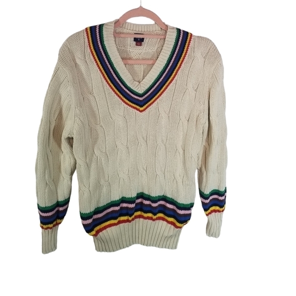 Rowing Blazers for Target croquet rainbow cableknit sweater - Picture 4 of 12